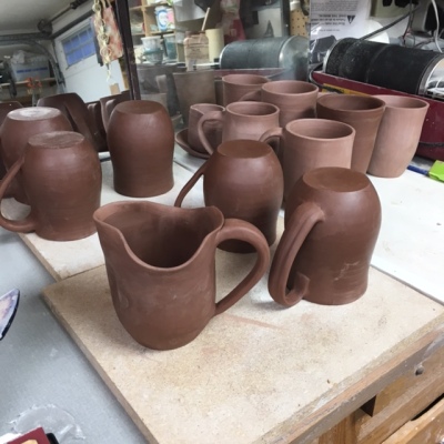 Earthenware waiting patiently for their beauty makeover